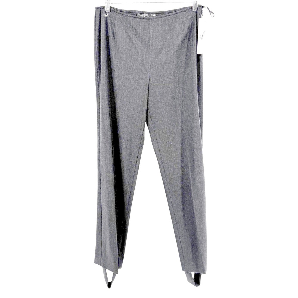 NWT Lafayette 148 New York Petite Stirrup Pants Smoke‎ Grey Wool Blend Size 6